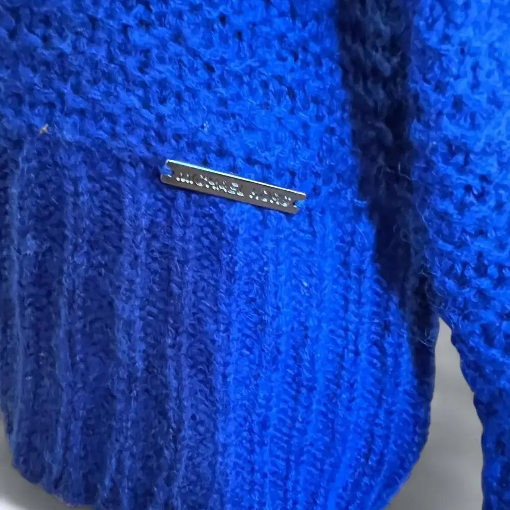Michael Kors beautiful knit royal blue sweater Size Large